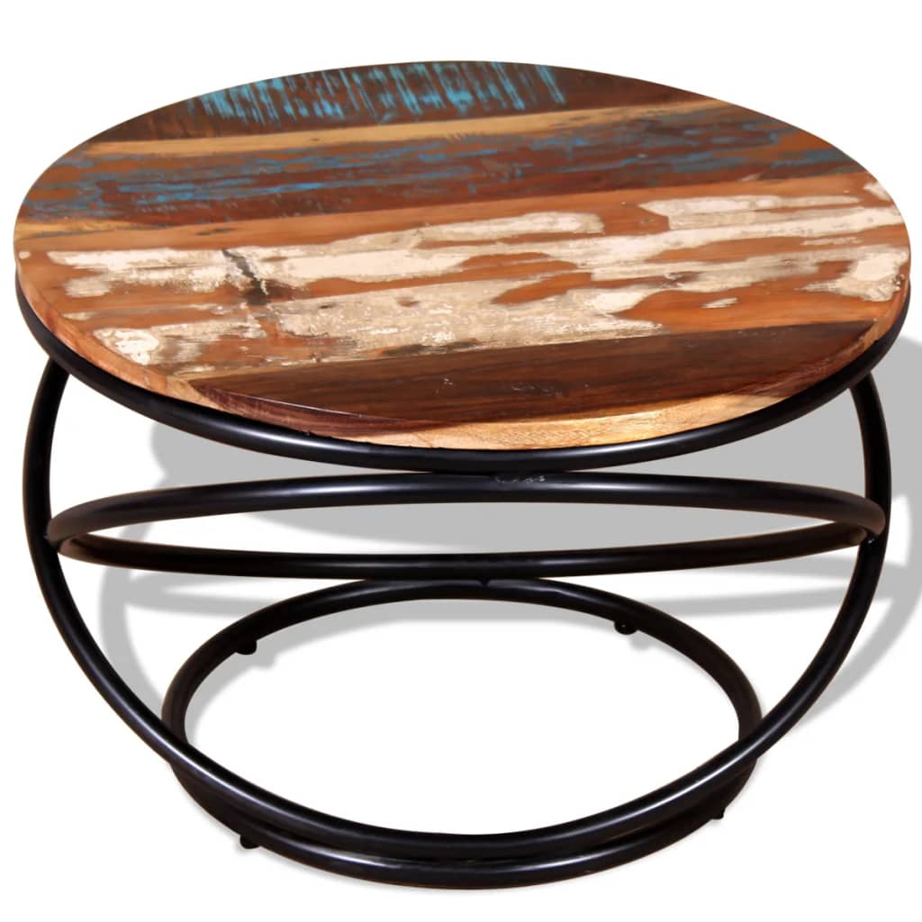 Coffee Table Solid Reclaimed Wood 60x60x40 cm - OLBRIT