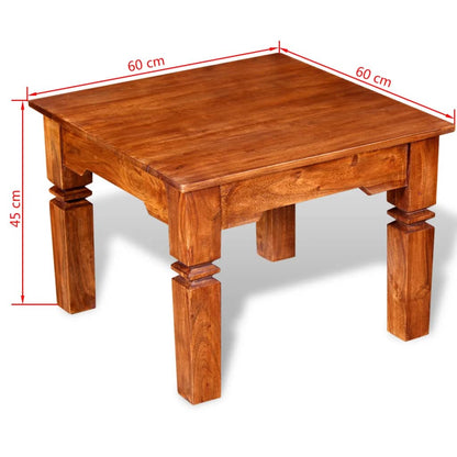 Coffee Table Solid Wood 60x60x45 cm - OLBRIT