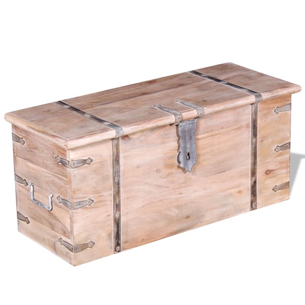Two Piece Storage Chest Set Acacia Wood - OLBRIT