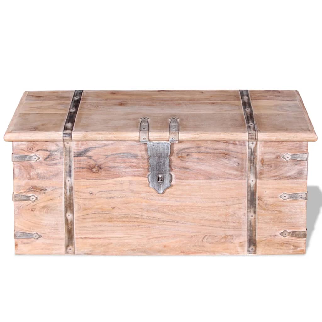 Two Piece Storage Chest Set Acacia Wood - OLBRIT