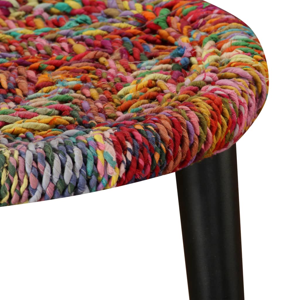 Coffee Table Set 2 Pieces Chindi Weave Details Multicolour - OLBRIT