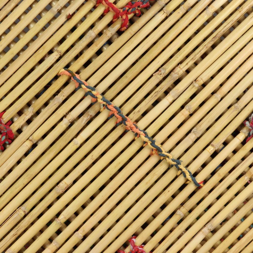 Coffee Table Bamboo with Chindi Details Multicolour - OLBRIT