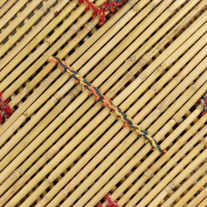 Coffee Table Bamboo with Chindi Details Multicolour - OLBRIT