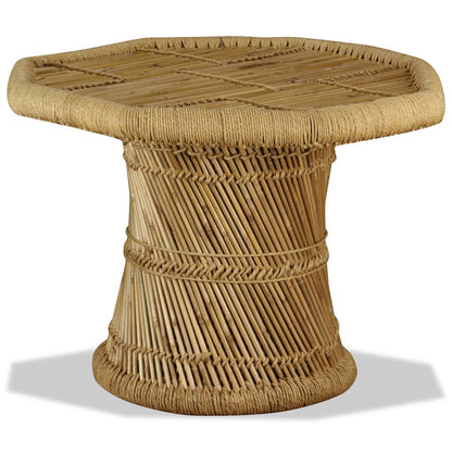 Coffee Table Bamboo Octagon 60x60x45 cm - OLBRIT