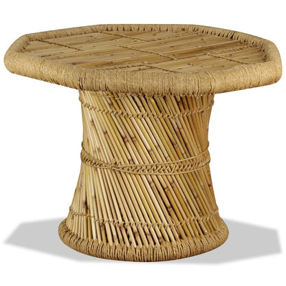 Coffee Table Bamboo Octagon 60x60x45 cm - OLBRIT