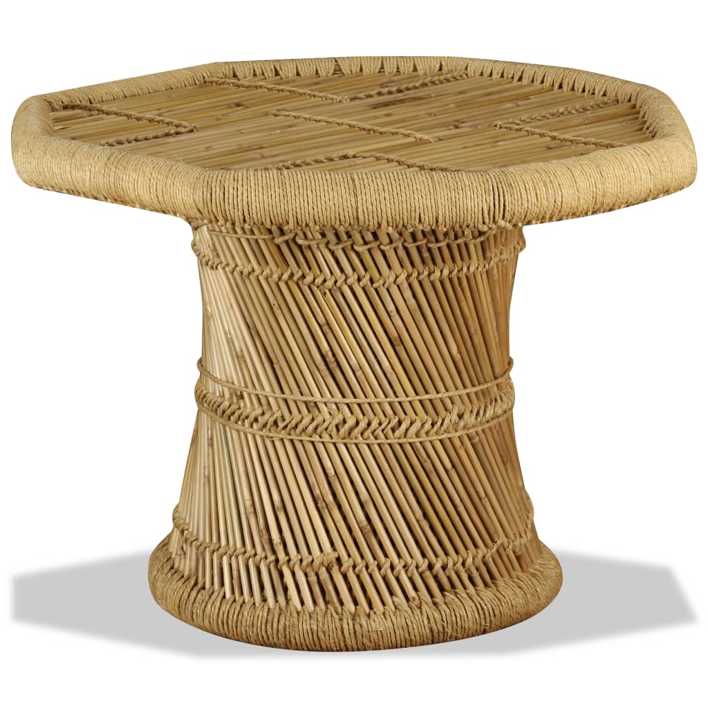 Coffee Table Bamboo Octagon 60x60x45 cm - OLBRIT
