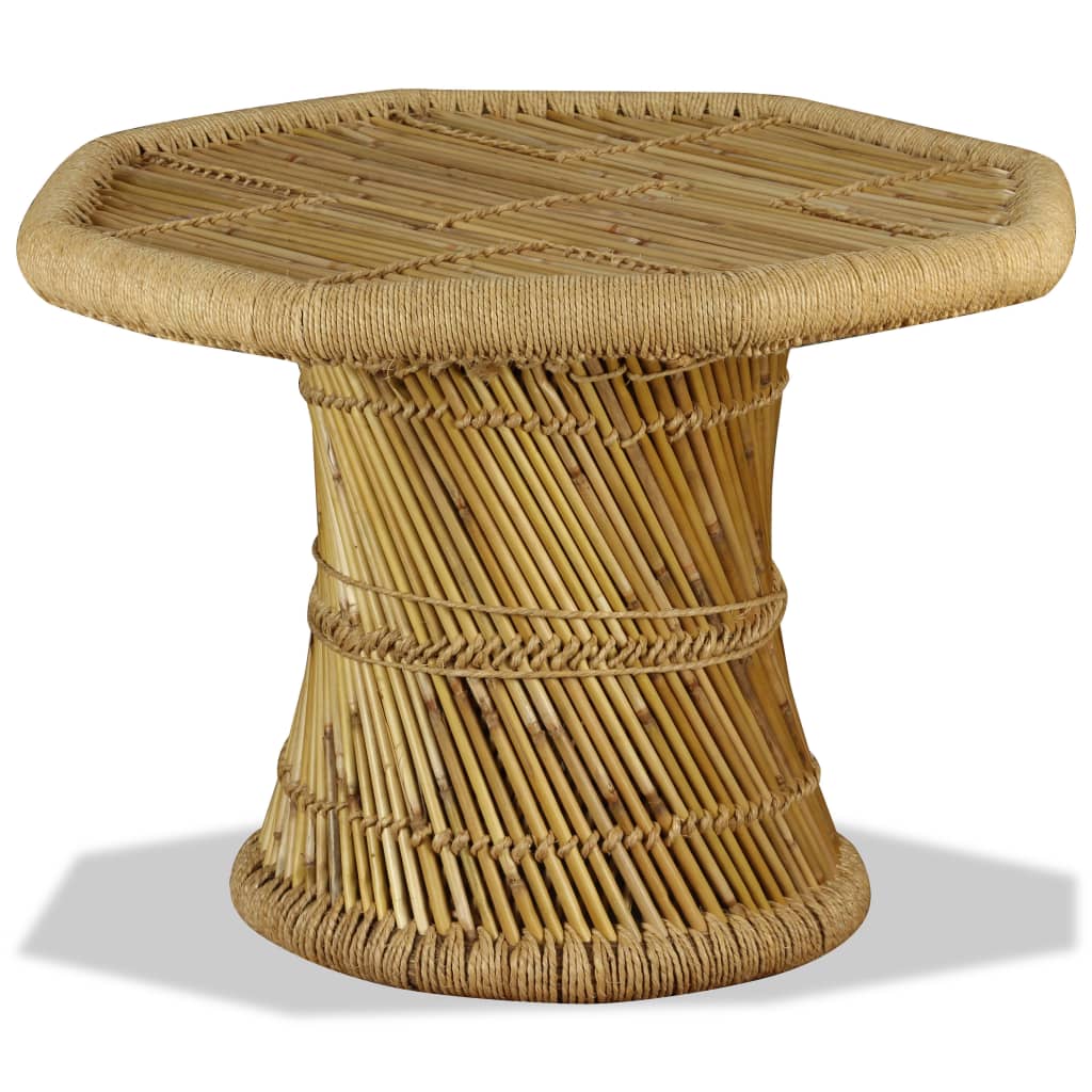 Coffee Table Bamboo Octagon 60x60x45 cm - OLBRIT