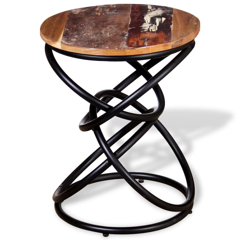 End Table Solid Reclaimed Wood - OLBRIT