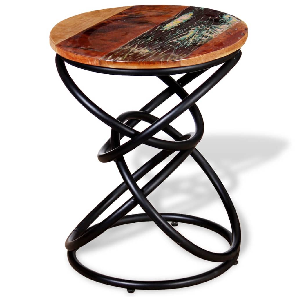 End Table Solid Reclaimed Wood - OLBRIT