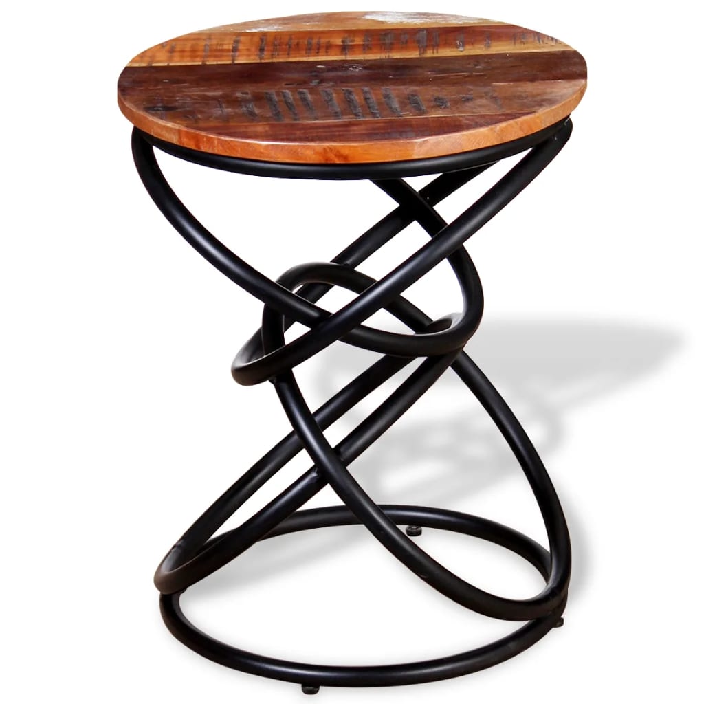 End Table Solid Reclaimed Wood - OLBRIT