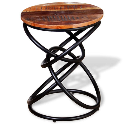 End Table Solid Reclaimed Wood - OLBRIT