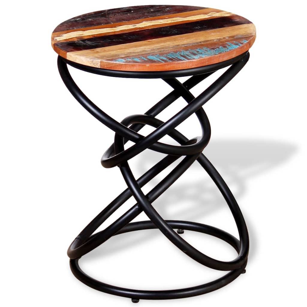 End Table Solid Reclaimed Wood - OLBRIT