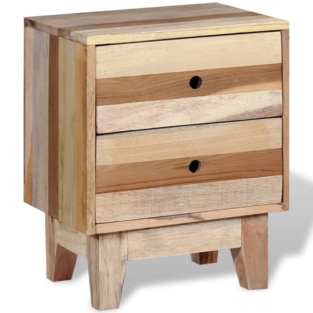 Bedside Cabinet Solid Reclaimed Wood - OLBRIT