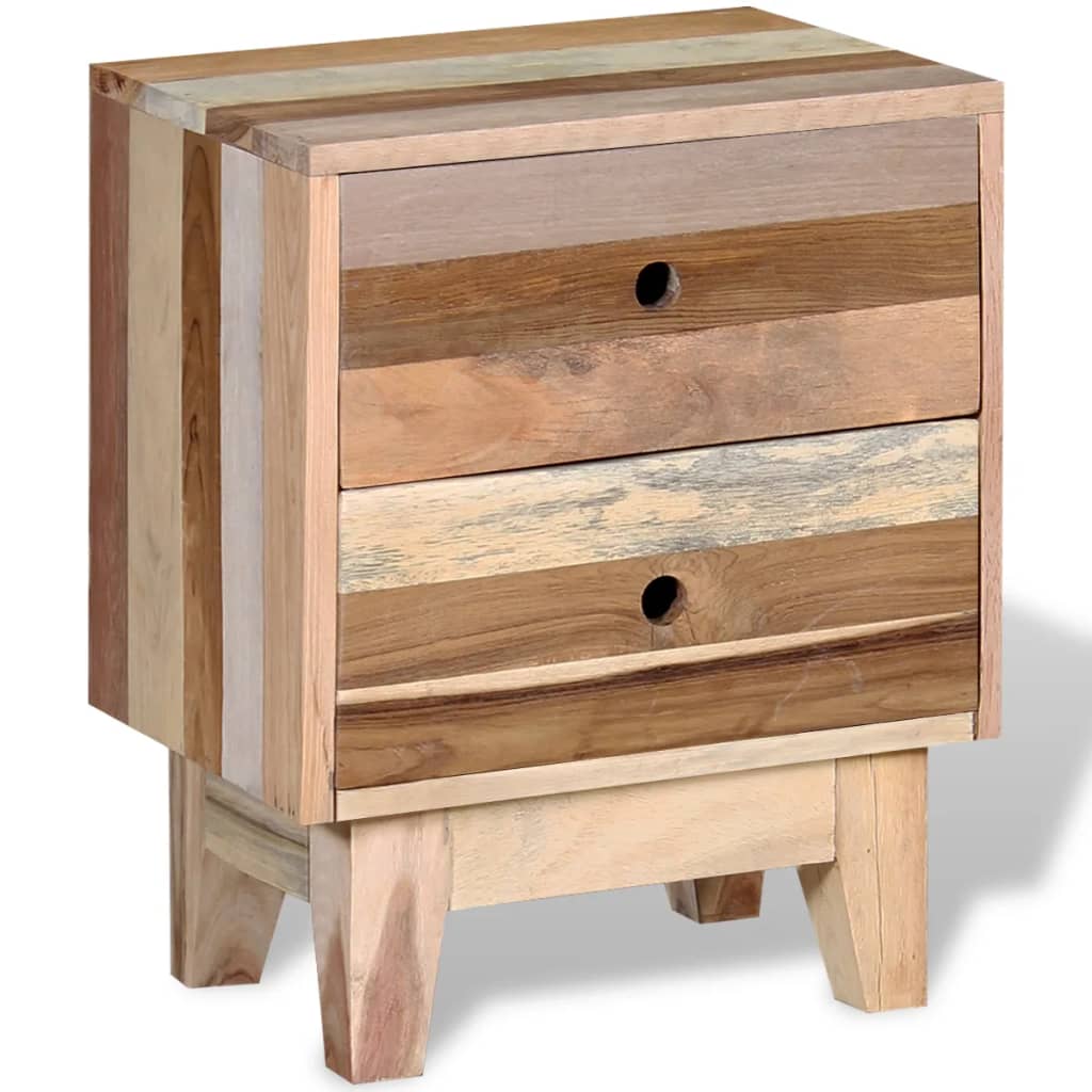 Bedside Cabinet Solid Reclaimed Wood - OLBRIT