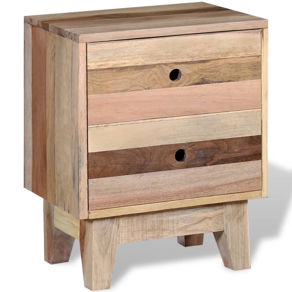 Bedside Cabinet Solid Reclaimed Wood - OLBRIT