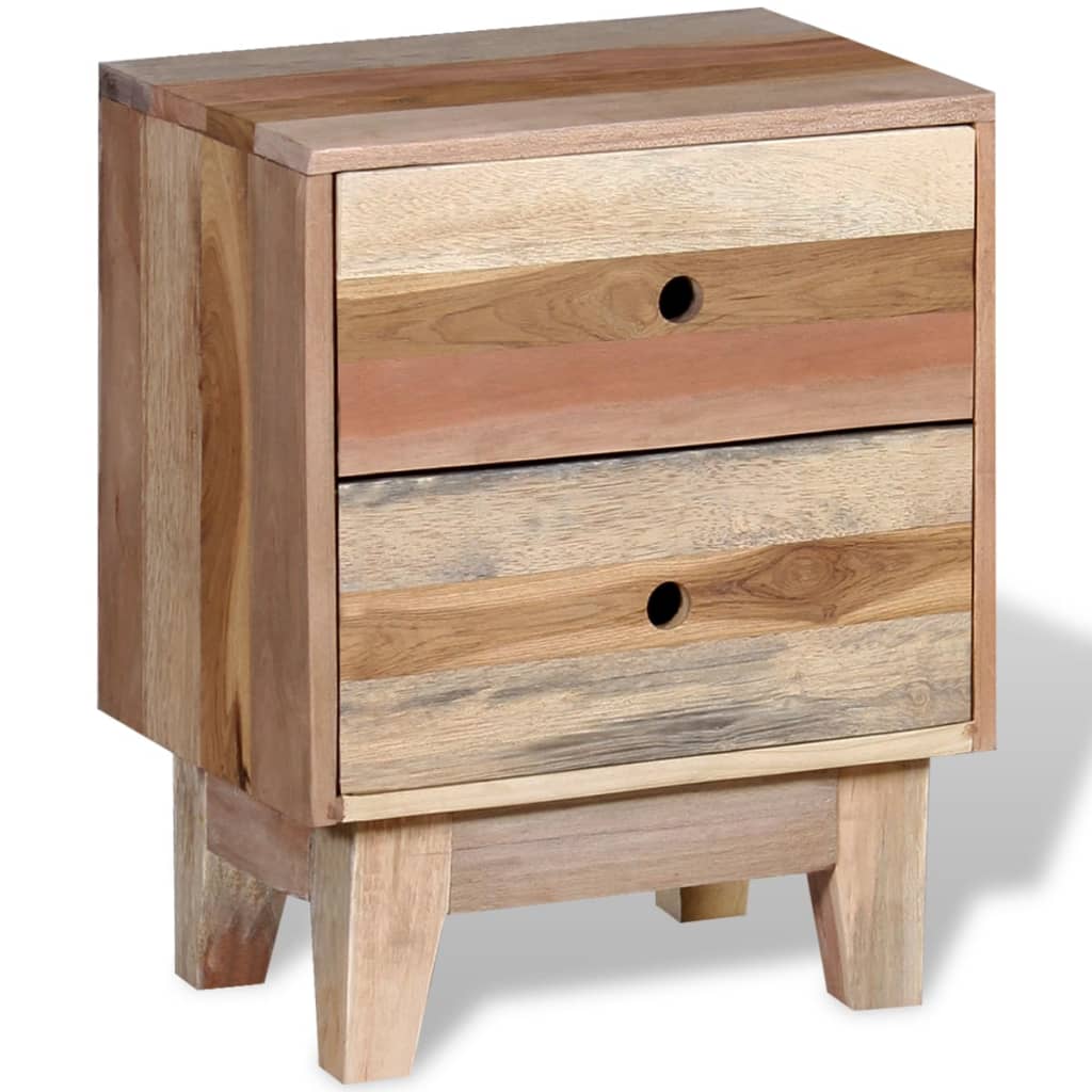 Bedside Cabinet Solid Reclaimed Wood - OLBRIT