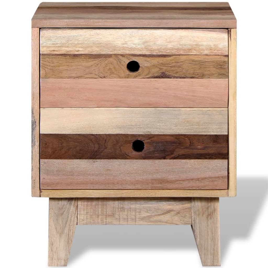 Bedside Cabinet Solid Reclaimed Wood - OLBRIT