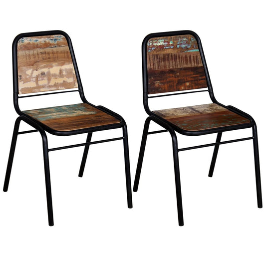 Dining Chairs 2 pcs Solid Reclaimed Wood - OLBRIT