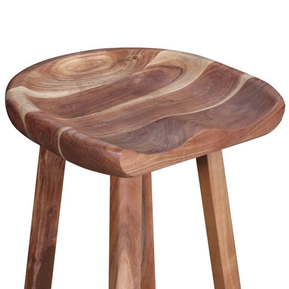 Bar Stools 2 pcs Solid Acacia Wood - OLBRIT