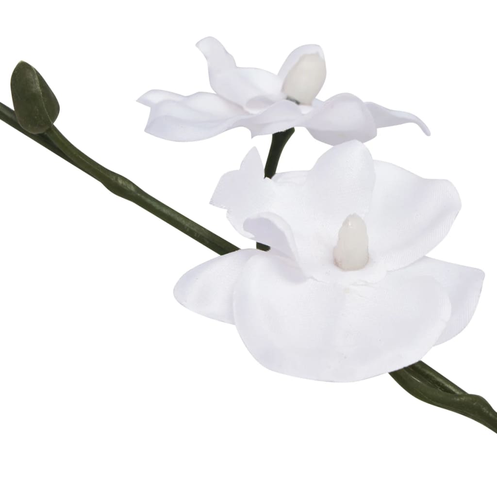 Artificial Orchid Plant with Pot 30 cm White - OLBRIT