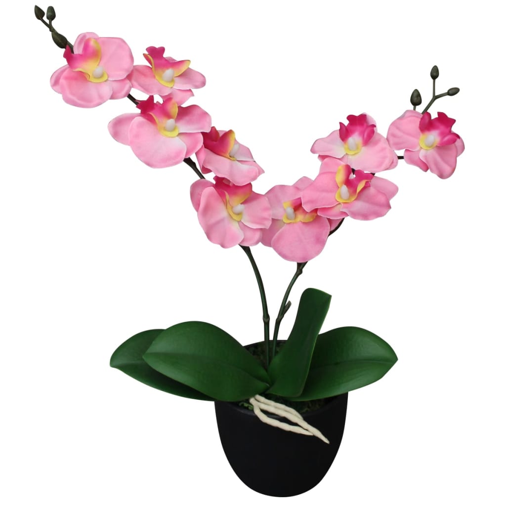 Artificial Orchid Plant with Pot 30 cm Pink - OLBRIT