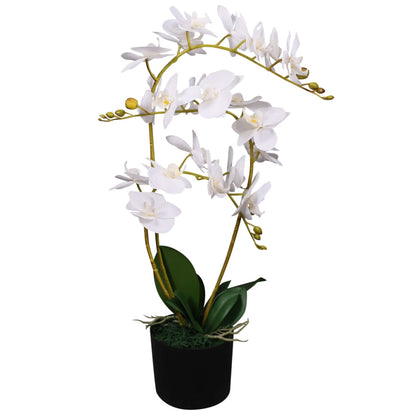 Artificial Orchid Plant with Pot 65 cm White - OLBRIT