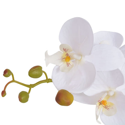 Artificial Orchid Plant with Pot 75 cm White - OLBRIT