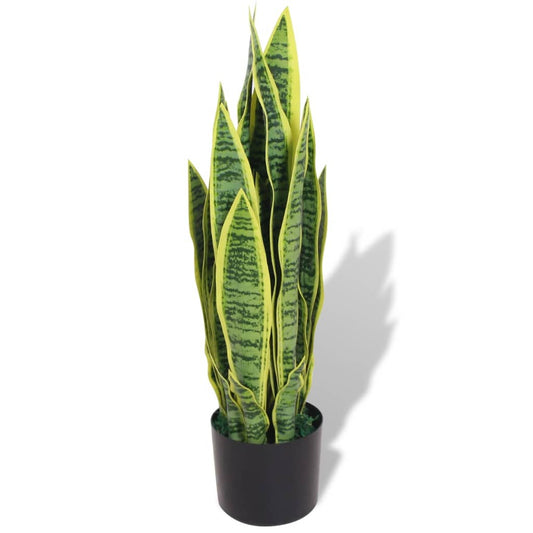 Artificial Sansevieria Plant with Pot 65 cm Green - OLBRIT