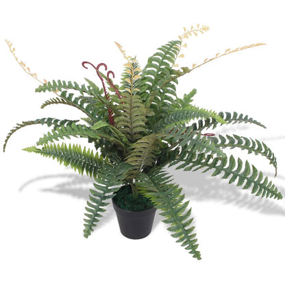 Artificial Fern Plant with Pot 60 cm Green - OLBRIT