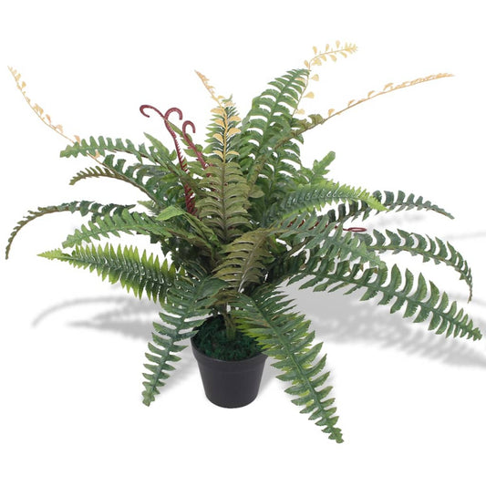 Artificial Fern Plant with Pot 60 cm Green - OLBRIT