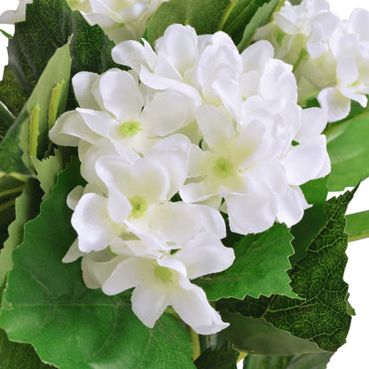 Artificial Hydrangea Plant with Pot 60 cm White - OLBRIT