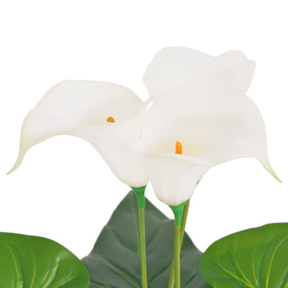 Artificial Calla Lily Plant with Pot 45 cm White - OLBRIT