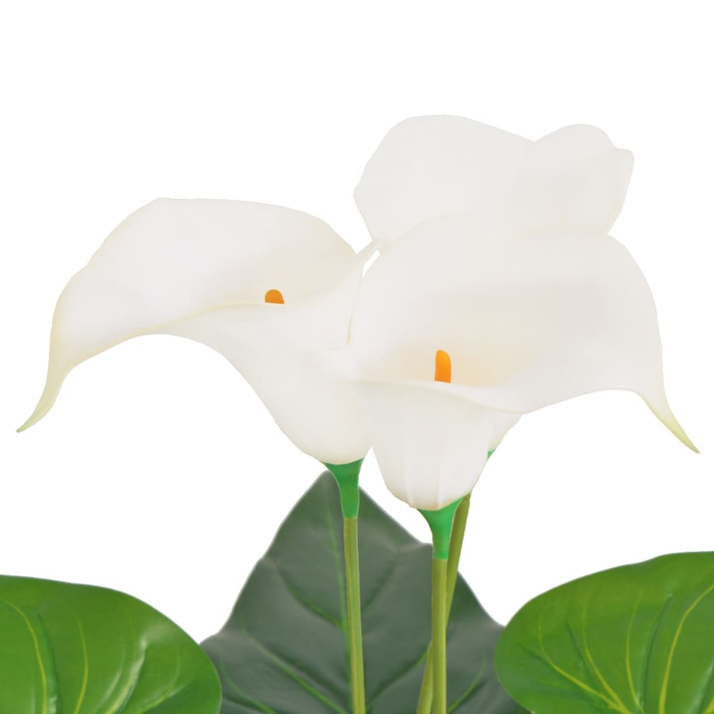 Artificial Calla Lily Plant with Pot 85 cm White - OLBRIT