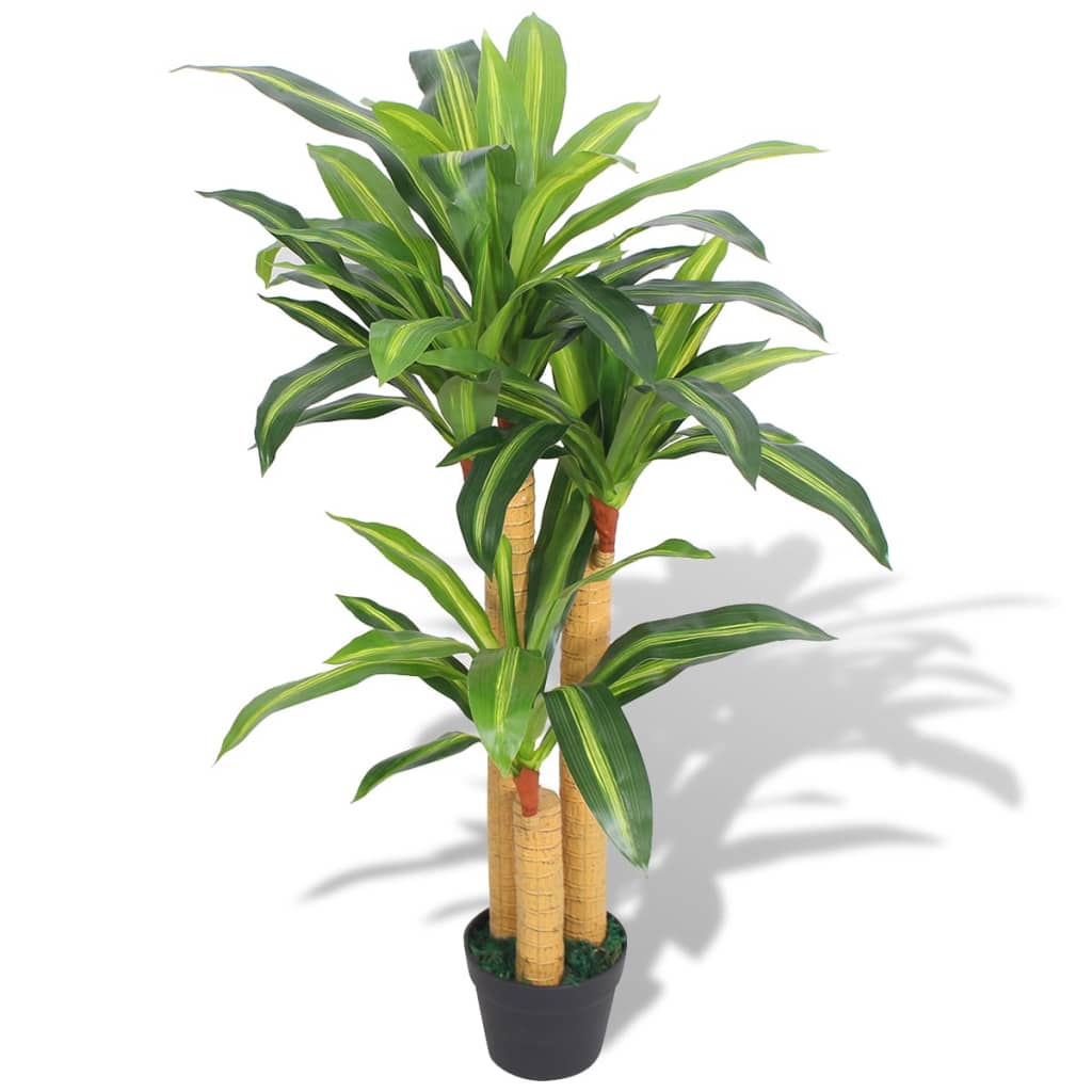 Artificial Dracaena Plant with Pot 100 cm Green - OLBRIT