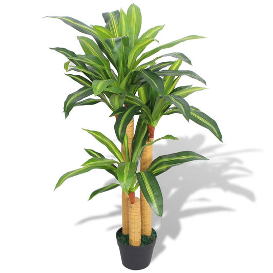 Artificial Dracaena Plant with Pot 100 cm Green - OLBRIT