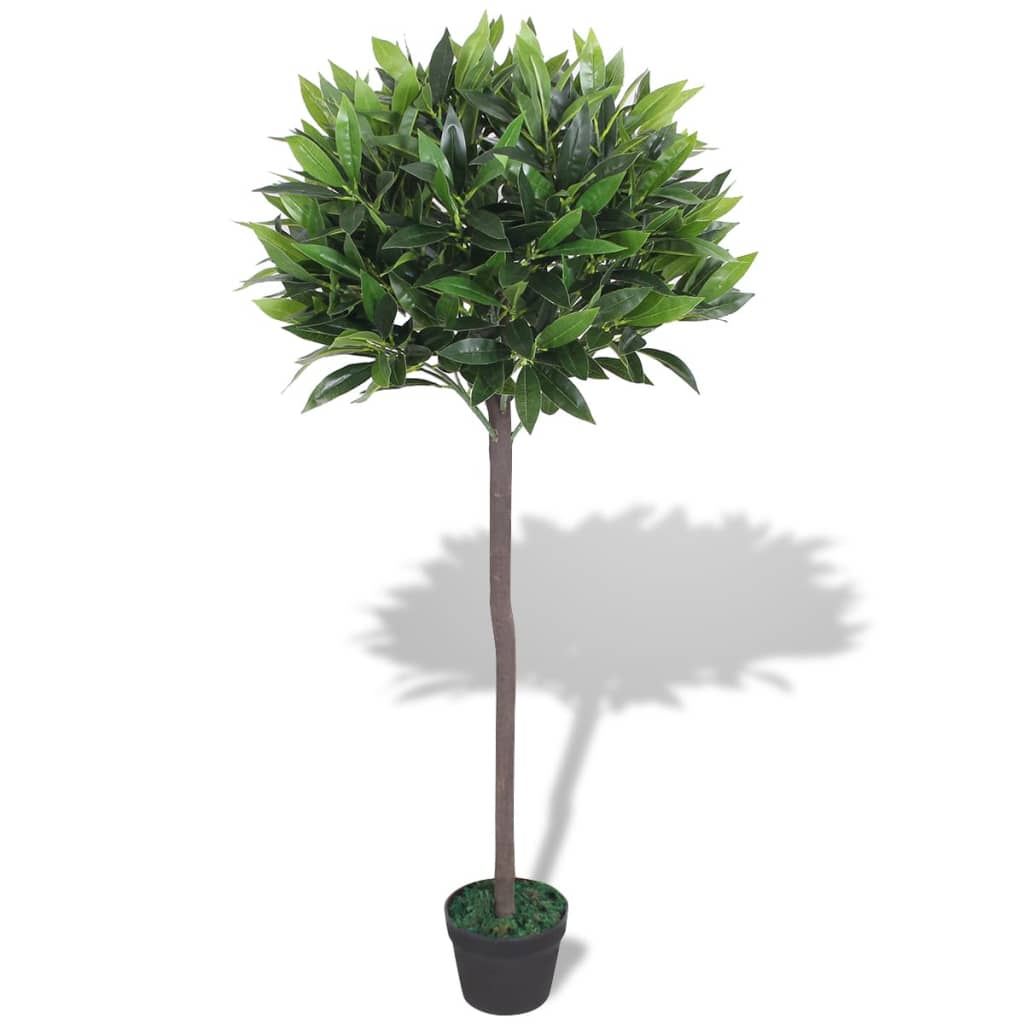 Artificial Bay Tree Plant with Pot 125 cm Green - OLBRIT