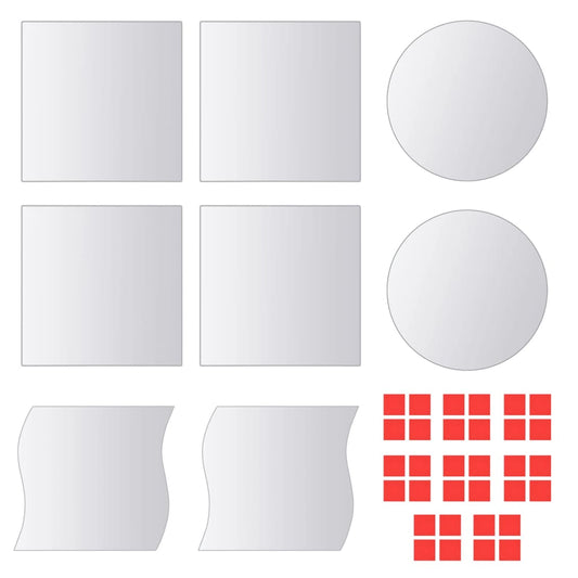 Eight Piece Mirror Tiles Multi-Shape Glass - OLBRIT