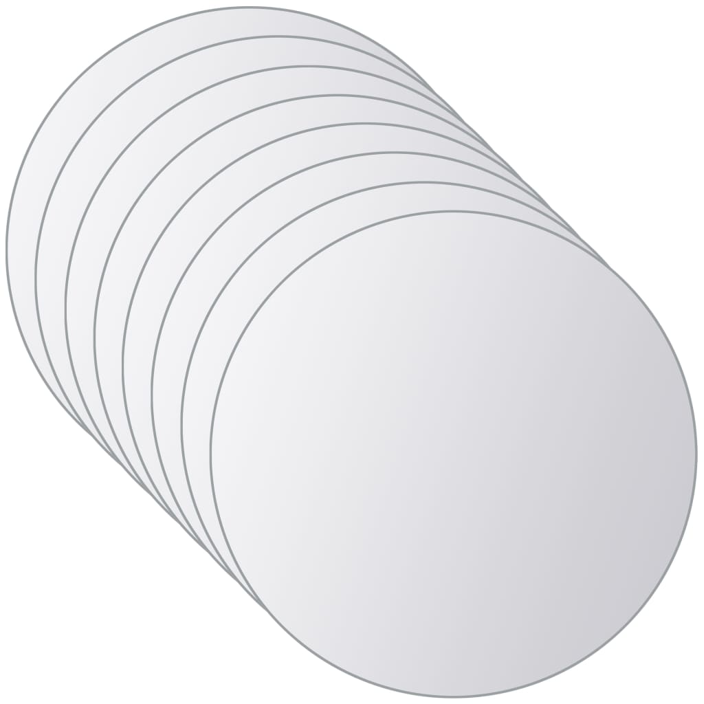 8 pcs Mirror Tiles Round Glass - OLBRIT