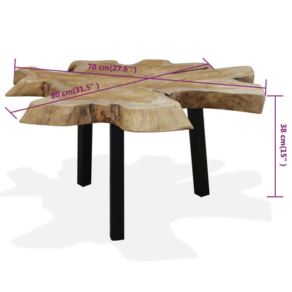 Coffee Table Genuine Teak 80x70x38 cm - OLBRIT