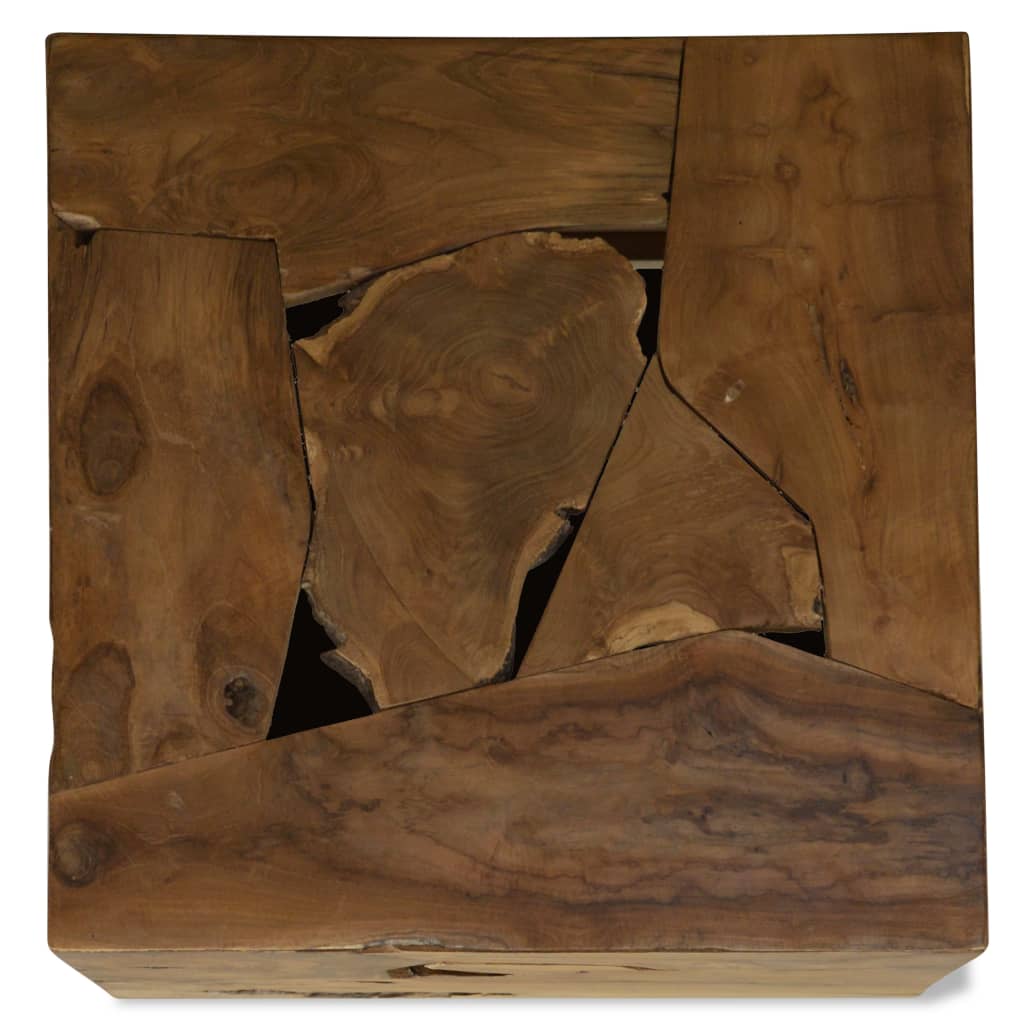Coffee Table 50x50x35 cm Genuine Teak Brown - OLBRIT