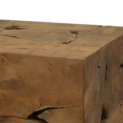 Coffee Table 50x50x35 cm Genuine Teak Brown - OLBRIT