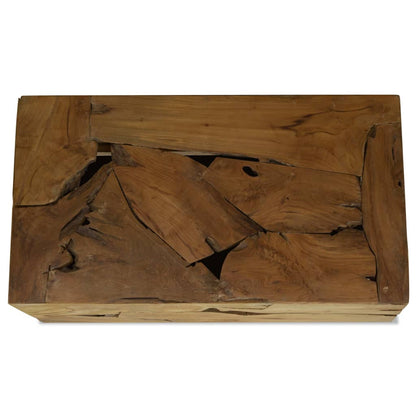 Coffee Table 90x50x30 cm Genuine Teak Brown - OLBRIT