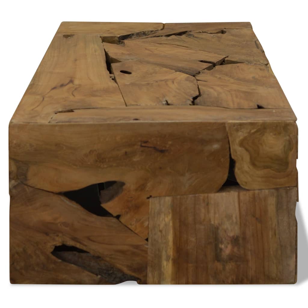 Coffee Table 90x50x30 cm Genuine Teak Brown - OLBRIT