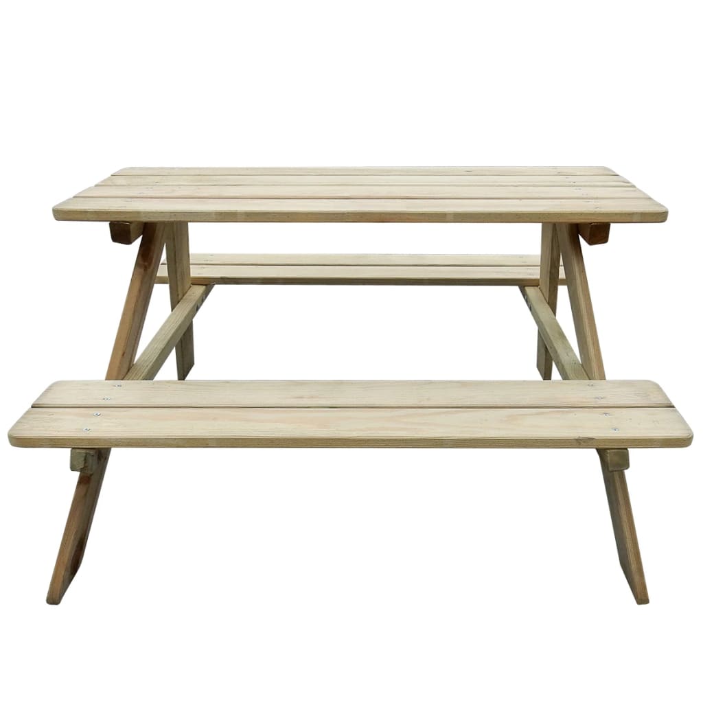 Kid's Picnic Table 89 x 89.6 x 50.8 cm Pinewood - OLBRIT
