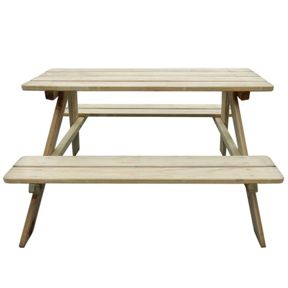 Kid's Picnic Table 89 x 89.6 x 50.8 cm Pinewood - OLBRIT
