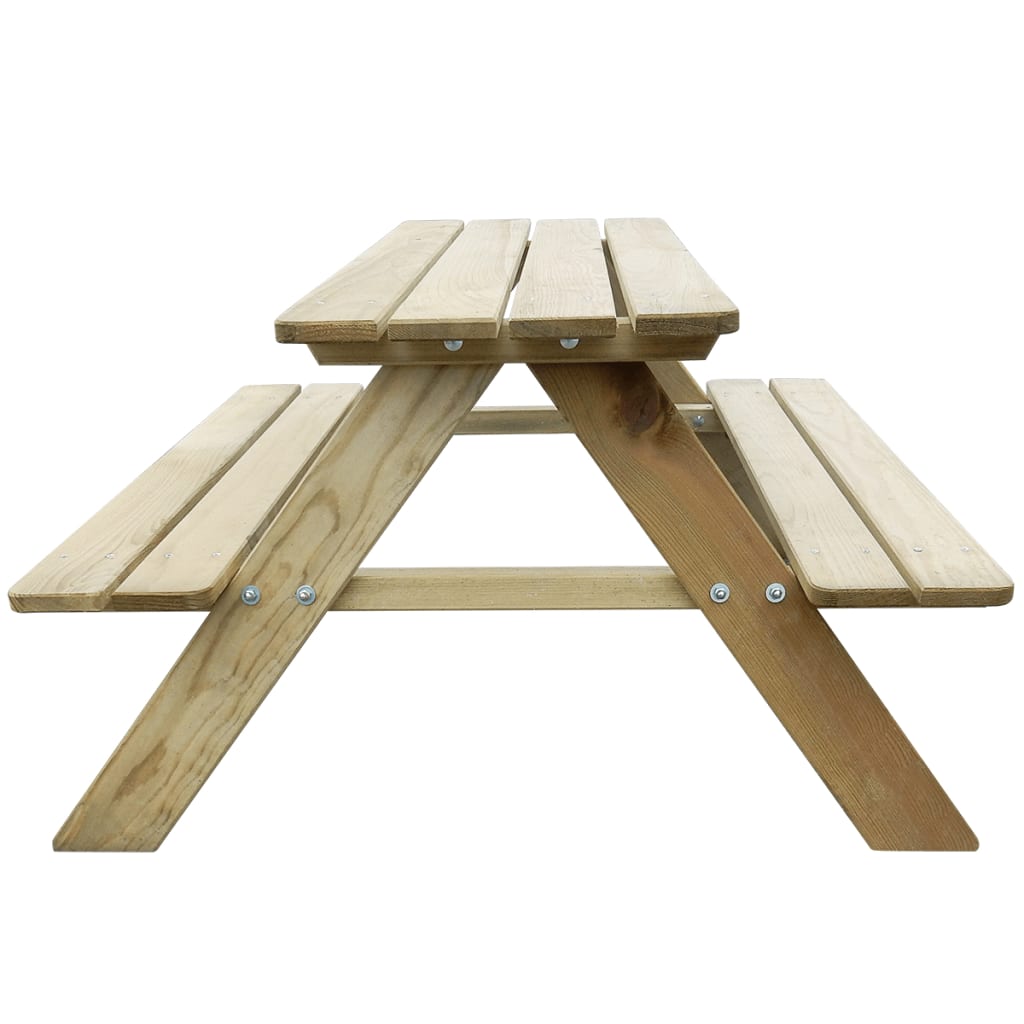 Kid's Picnic Table 89 x 89.6 x 50.8 cm Pinewood - OLBRIT