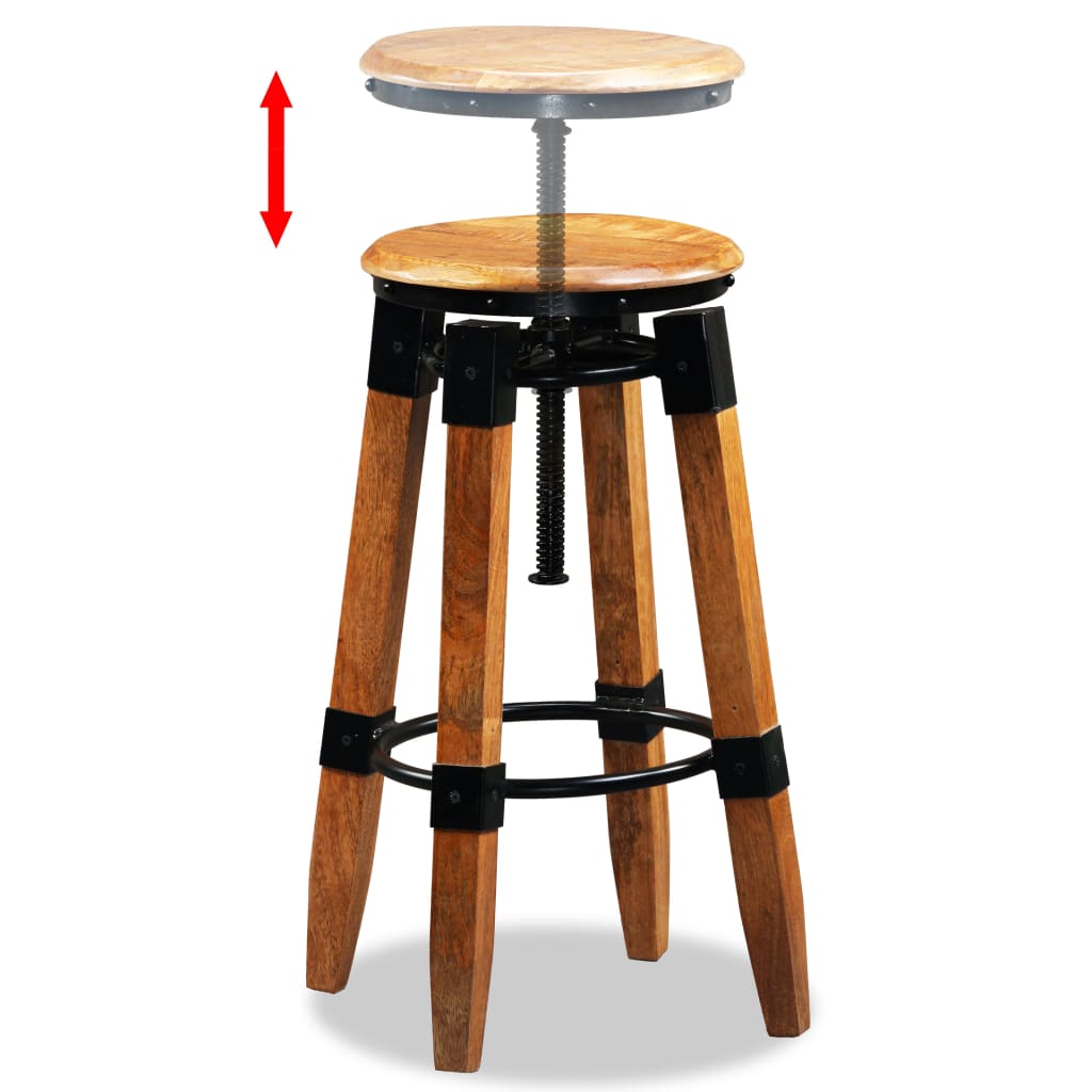 Bar Stools 2 pcs Solid Mango Wood - OLBRIT