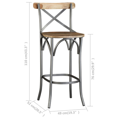 Bar Stool Solid Mango Wood - OLBRIT