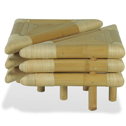 Bedside Tables 2 pcs 60x60x40 cm Bamboo Natural - OLBRIT