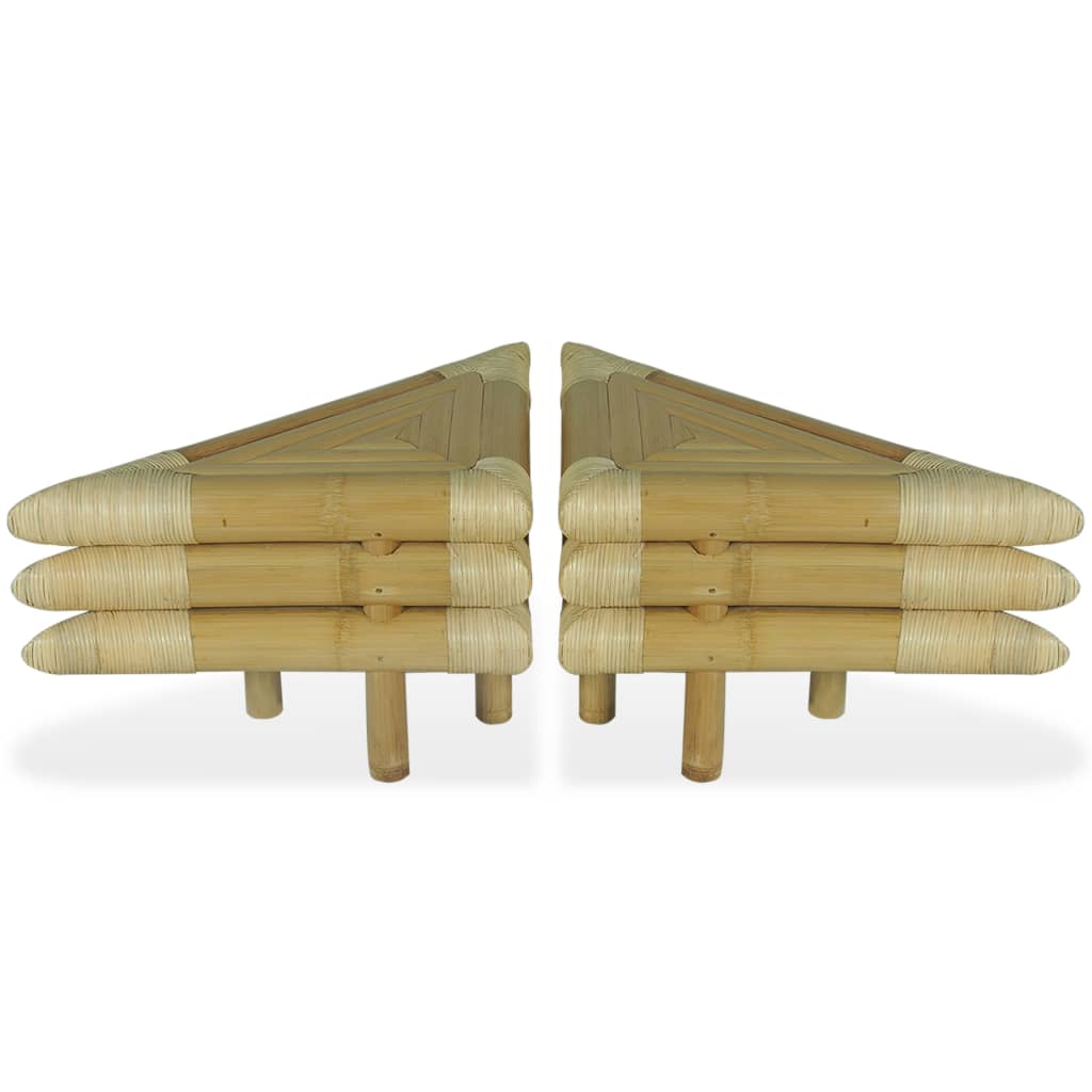 Bedside Tables 2 pcs 60x60x40 cm Bamboo Natural - OLBRIT